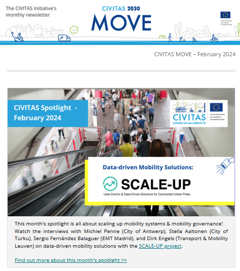 Our February MOVE has arrived🚄🚴! Don't miss out on: ⬆️The @ScaleUpProject spotlight 📰Project news from @ULaaDS & @GeminiEuProject 📅A huge range of up-coming #SustainableMobility events & opportunities! 👉Read on: mailchi.mp/civitas/move-c…