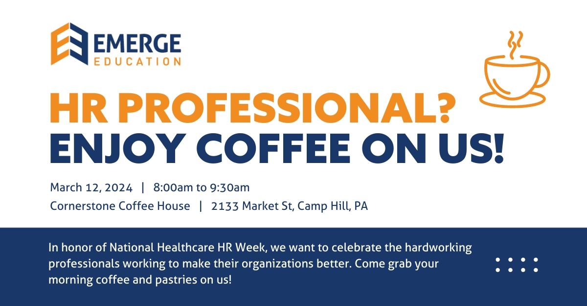 Save the date!  Monday, March 11th we are kickstarting Healthcare HR leaders with a casual gathering from 8:00am-9:30am with Lauren Holubec at Cornerstone Coffee House in Camp Hill, PA.  

Stay tuned for more details!

#HCHRWeek23 #ForHealthcareForHR #Healthcare #HealthcareHR #HR