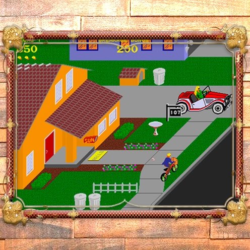 GamingMuseum1's tweet photo. 🎨 Nuestro primer empleo
🖌️ Pixel. Sobre papel, claro
🖼️ Sala 1: Orígenes
🎮 Paperboy (Atari Games. 1984)

Hoy día no sorprende ver simuladores de todo tipo. Pero que hace 40 años hicieran uno de trabajar repartiendo periódicos en bicicleta y que fuera tan divertido… otro nivel https://t.co/jpYvxcvszb
