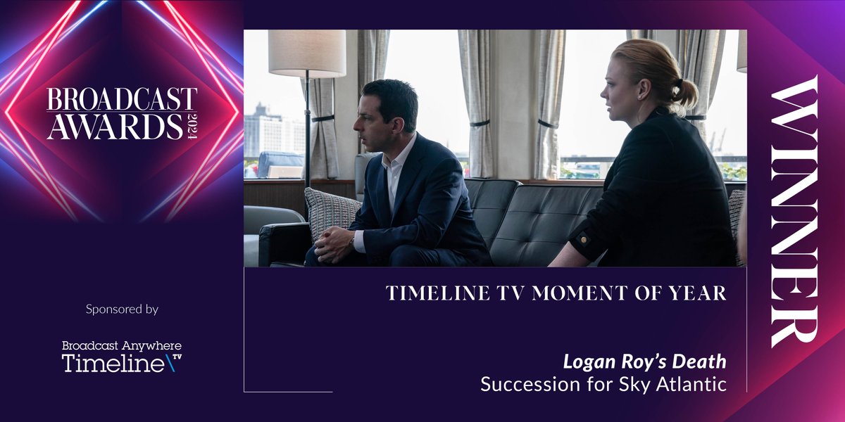 Congratulations to the winner of Timeline TV Moment of the Year, sponsored by @Timeline_TV, @Succession - Logan Roy’s Death, for Sky Atlantic. See full winners details at: bit.ly/BA2024Winners #BA2024