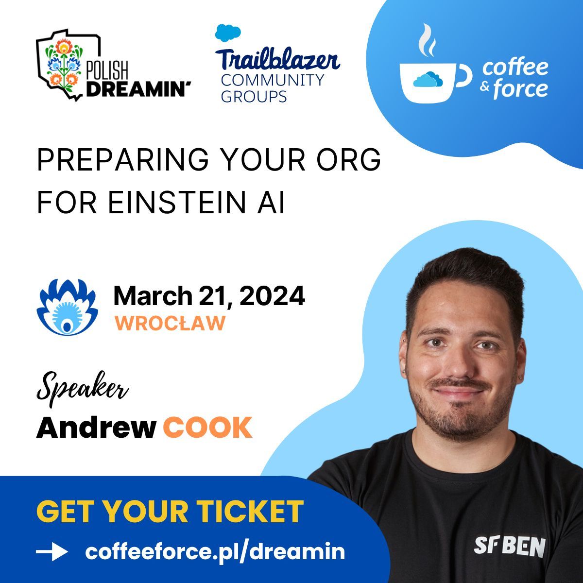 I'm so excited for this, just 3 weeks until the first #PolishDreamin where I'll be presenting on Preparing Your Org for Einstein AI! buff.ly/3I8e46f