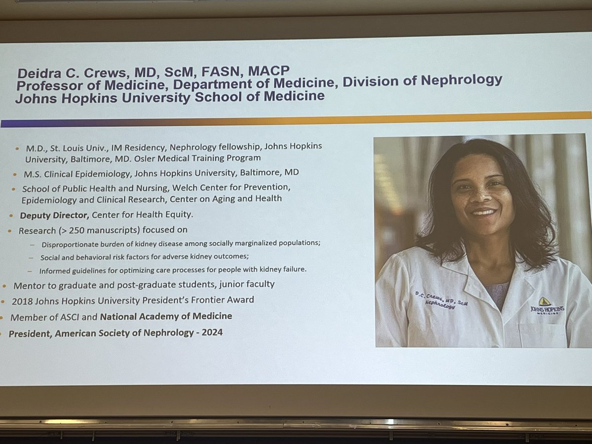 Excited to be welcoming @DrDeidraCrews @ASNKidney president to give todays @VUMC_Medicine medicine and renal grand rounds as part of the Paul Teschan lectureship!