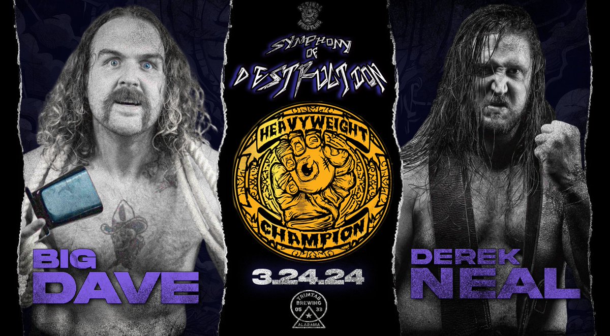 WE ARE BACK IN JUST UNDER A MONTH.....

TO CROWN THE FIRST EVER RETINAL HEAVYWEIGHT CHAMPION.....

BIG DAVE
VS
DEREK NEAL

3.24.24
TRIMTAB BREWING 
BHM. AL
3:00PM BELL TIME