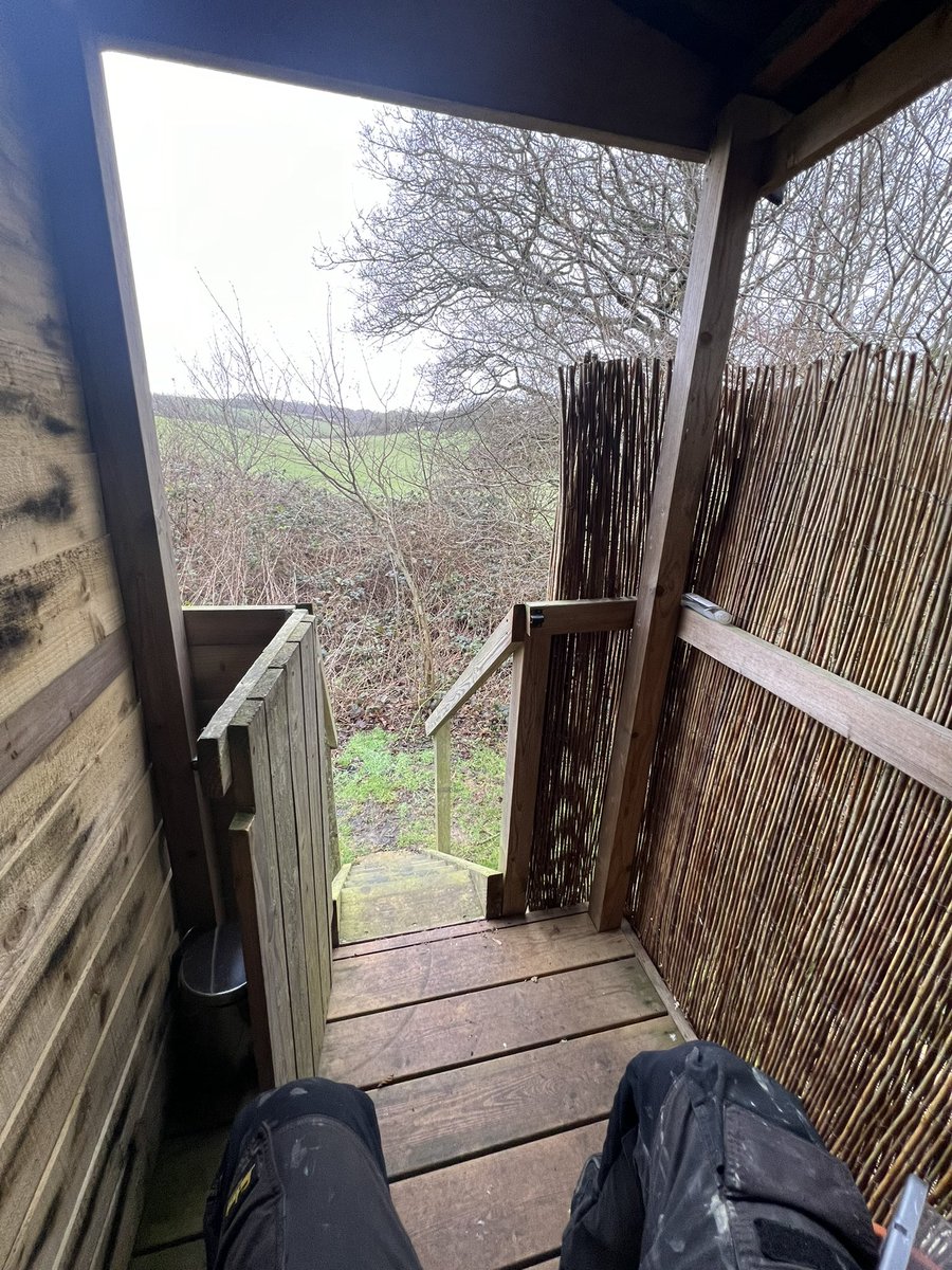 #Glamping. Hot tub, outdoor shower and loo with a view! Gorgeous place in the #Kent countryside. #gassafety #LPG