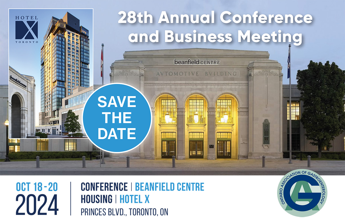 Mark Your Calendars for the OAG 28th Annual Conference and Business Meeting! gastro.on.ca/events/upcomin… #oag24