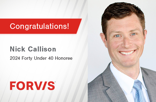 Proud to see Nick Callison of <a href="/FORVIS/">FORVIS</a> land on the honorees list of the Des Moines Business Record’s 2024 Forty Under 40! Nick is a growth leader for our firm and a true leader in the community. bit.ly/42ZP1LX