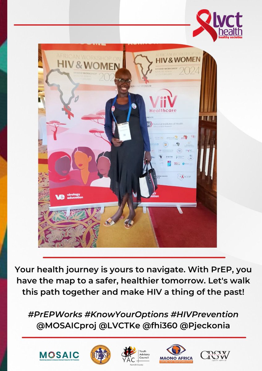 Your health journey is yours to navigate.WithPrEP,you have the map to a safer, healthier tomorrow.Lets walk this path together and make HIV a thing of the past!#PrEPworks #knowyouroptions #HIVPrevention @fhi360 @LVCTKe @MOSAICproj @LoiseAtieno @melodykituyi @FaridahYahya06