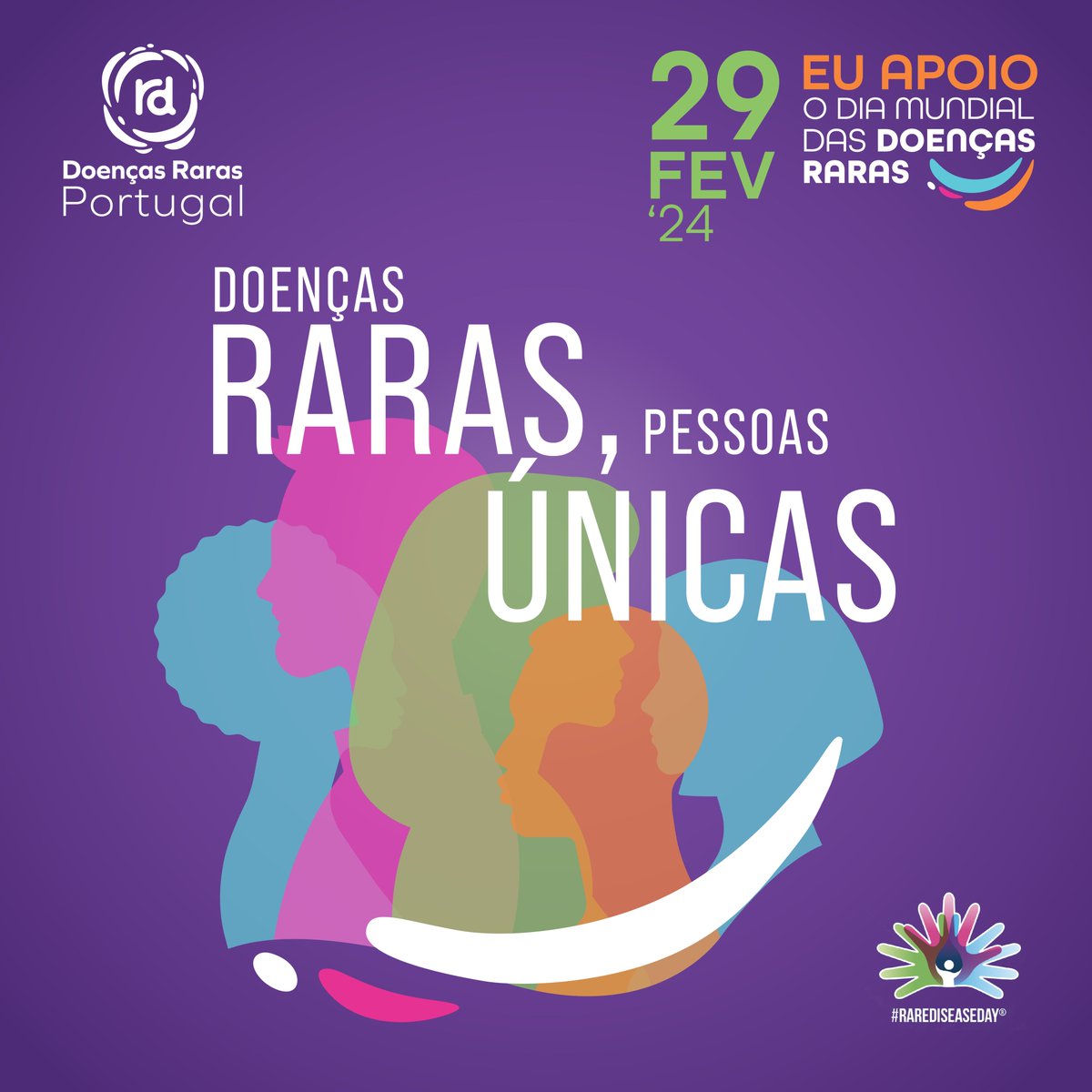raras_pt's tweet photo. Hoje é Dia Mundial das Doenças Raras! 🥳

Junte-se à iluminação de edifícios, monumentos e casas particulares, assista à conferência anual, partilhe o vídeo oficial da efeméride, tire fotografias e publique nas suas redes. 

Conheça as iniciativas aqui: https://t.co/mYCaZJvvWY https://t.co/X2zq98zNqq