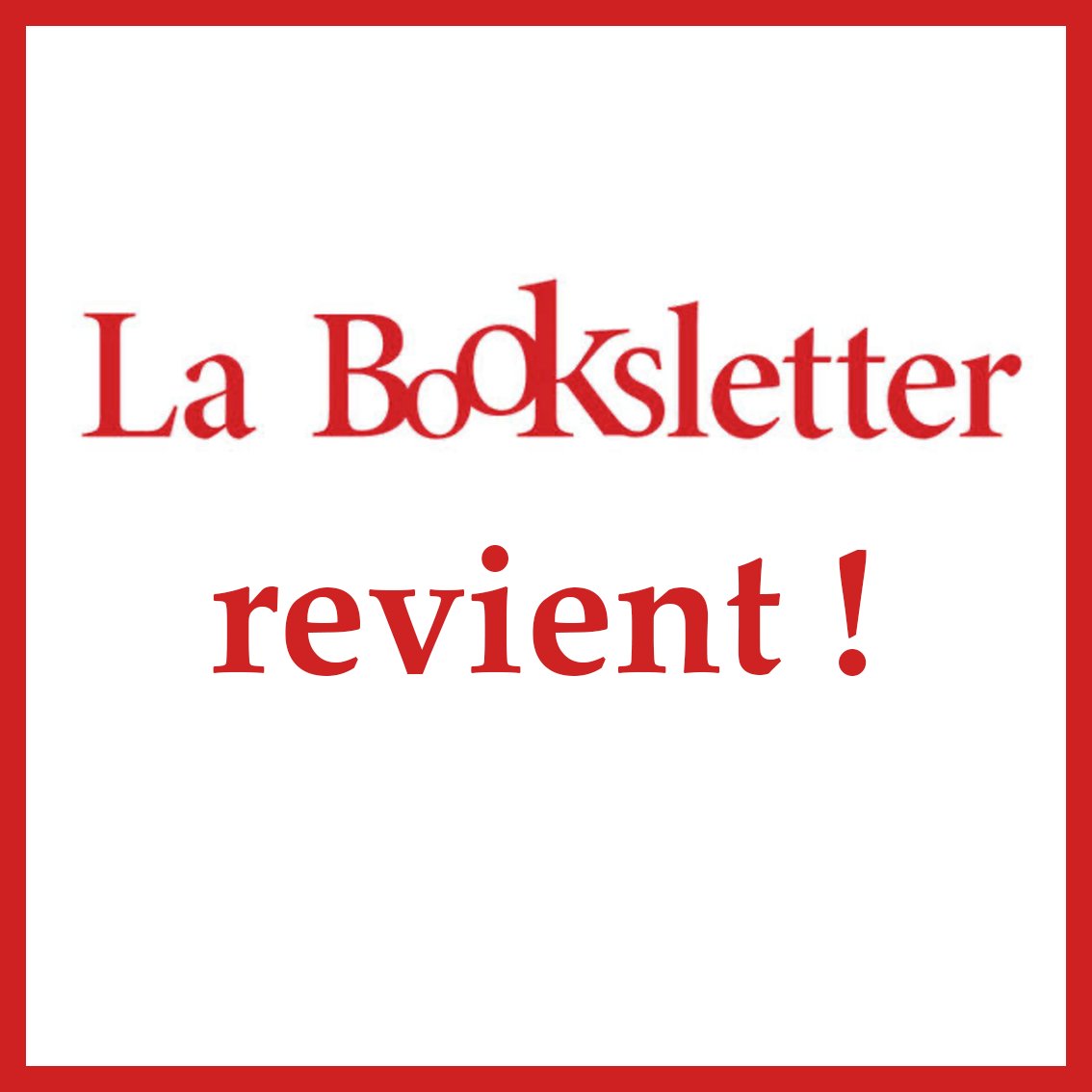 La Booksletter renaît de ses cendres grâce à l’Association Les  Amis de Books ! Tous les vendredis soir, découvrez cinq articles sur des livres parus à l’étranger.
Pour vous inscrire à la newsletter, cliquez ici : books.fr/inscrivez-vous…