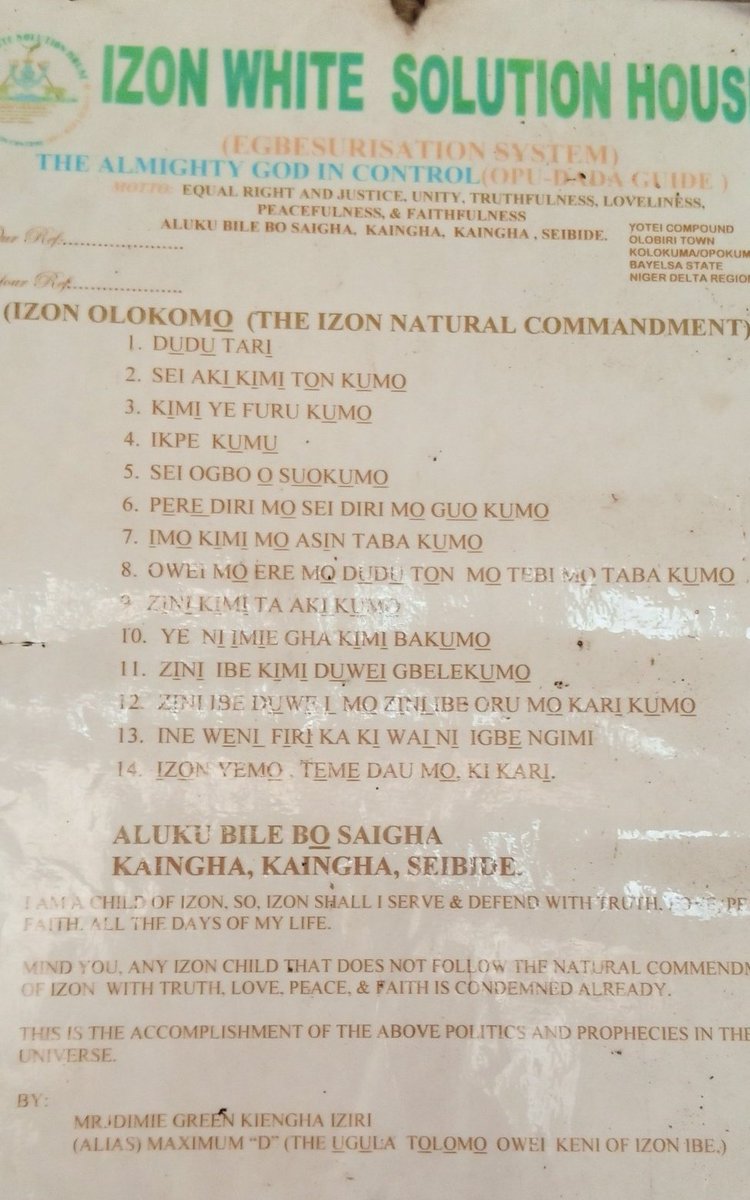 The Izon Natural Commandments @tarilas80