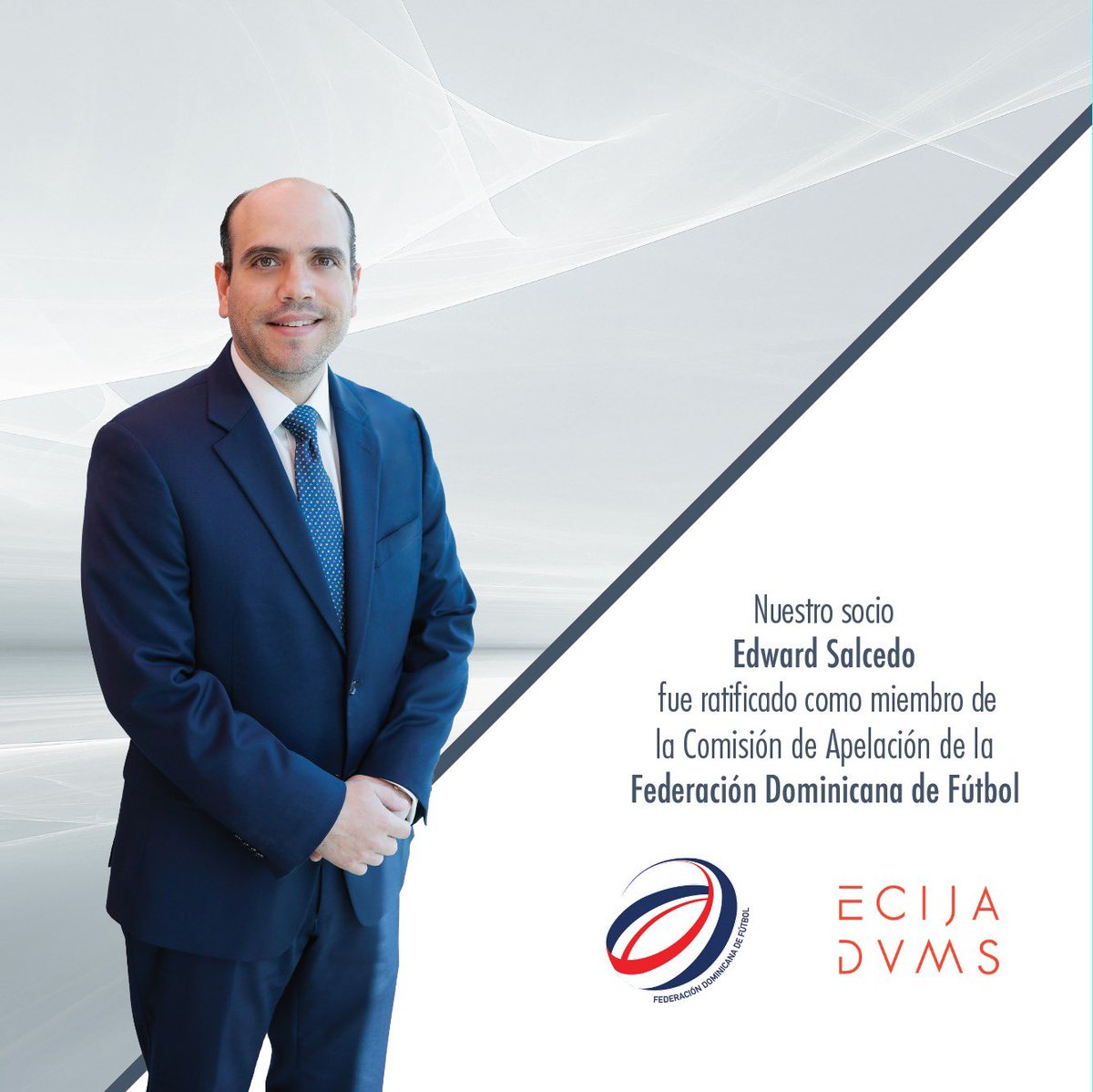 Felicitamos a nuestro socio <a href="/EJSalcedo/">Edward Salcedo O.</a> por su ratificación como miembro de la Comisión de Apelación de la Federación Dominicana de Fútbol. ¡Seguimos contribuyendo con el desarrollo de las instituciones deportivas en República Dominicana!
#ecijateam