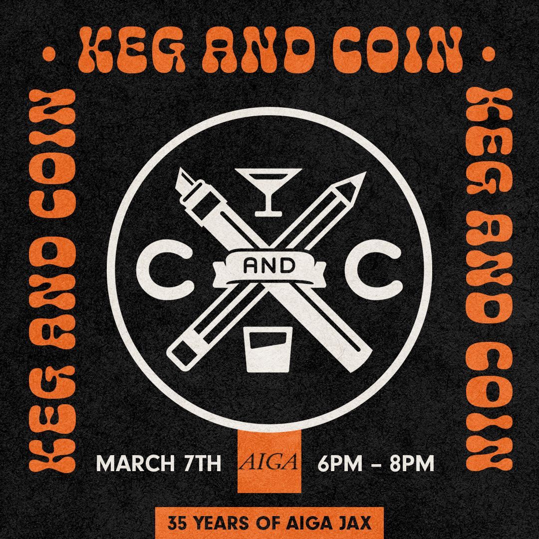 Take me to your designers 👽🤖🕹️👾
Come hang with us on Thursday, March 7th at 6pm Keg &amp; Coin. We have a new format for our C&amp;C's so bring your creative mind and drawing skills! 

#aigajax #cocktails&amp;creatives #904happyhour #kegandcoin