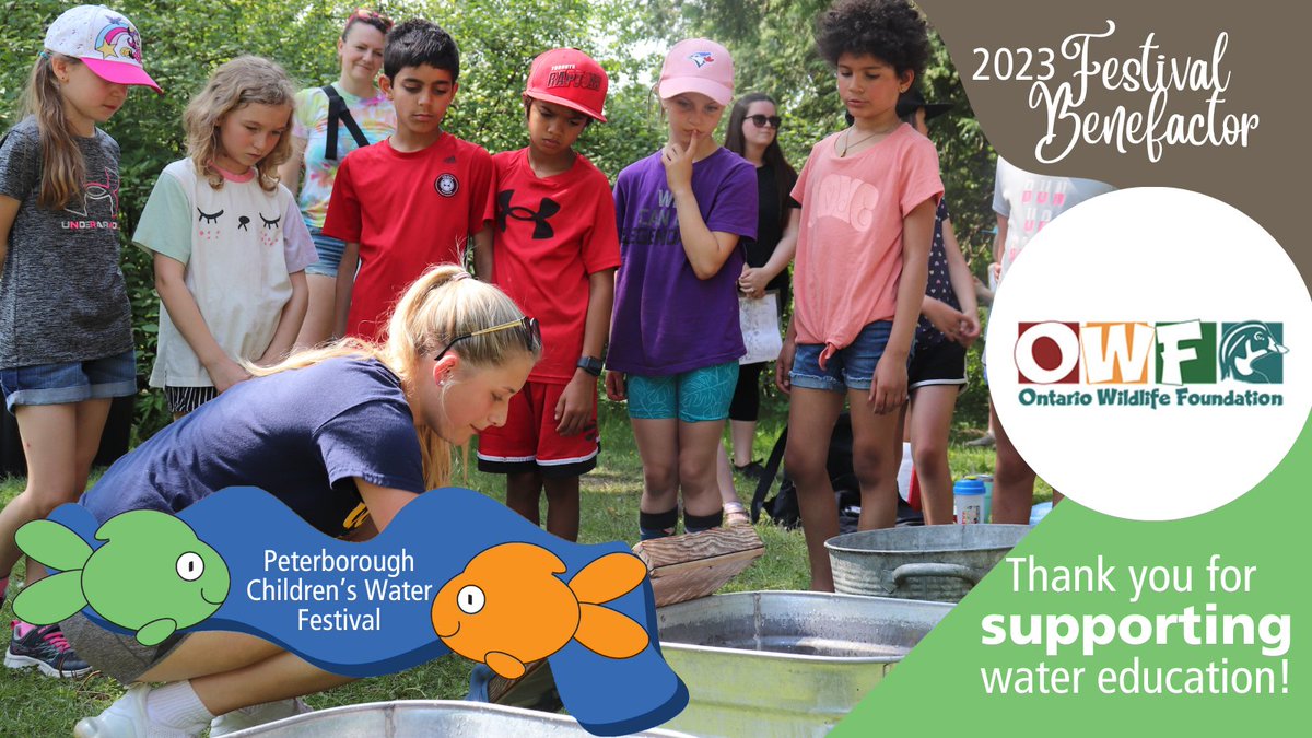 We're grateful to the Ontario Wildlife Foundation for their support in making water education happen at Peterborough's 2023 #PCWF. Thank you and Miigwetch! #ThankYouThursdays