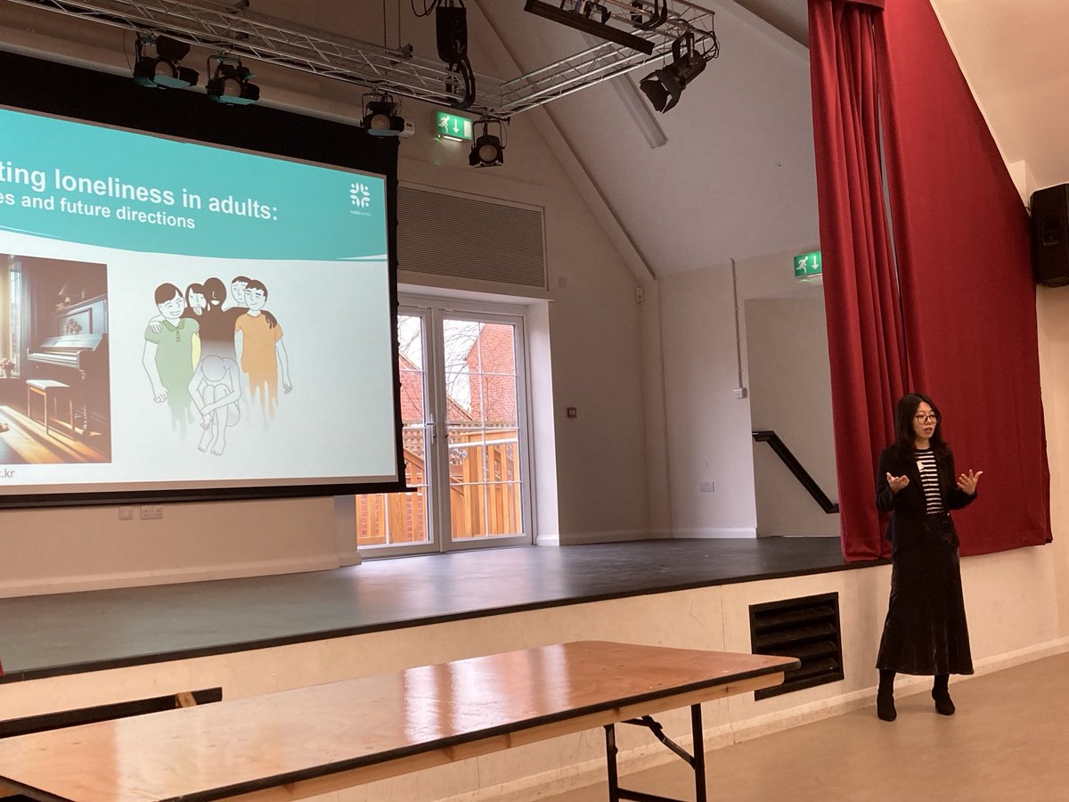Our researcher Dr Iris JI  ⁦<a href="/dy186_iris/">Iris Ji</a>⁩ gives her moving talk and presentation of valuable work that deepens understanding of and addresses loneliness. ⁦<a href="/CambsPboroICS/">Cambs & Peterborough Integrated Care System</a>⁩