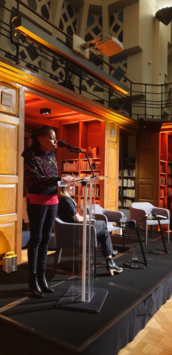 ifru_london's tweet photo. We had the pleasure to host French author Marie NDiaye, winner of the Prix Goncourt 2009, for a discussion on her latest novel, Vengeance Is Mine with Lauren Elkin.

@frenchbooksuk @maclehosepress https://t.co/20dsR79U8c