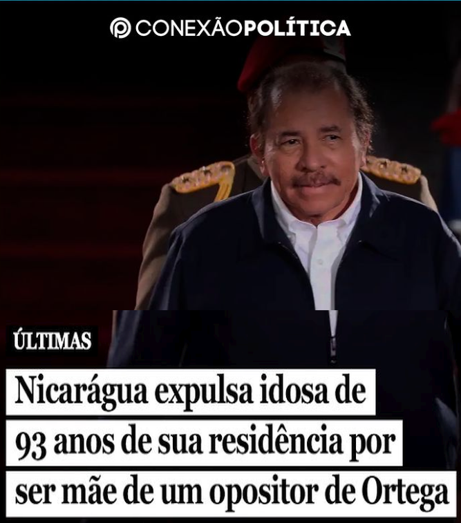 BrazilenDireita's tweet photo. Modus Operandi!
Sob o regime #ditator do #esquerdista Daniel #Ortega, a polícia da Nicarágua expulsou de sua residência na capital do país, Manágua, uma idosa de 93 anos, Rafaela Cerda.
É apontada como mãe do ex-juiz Rafael Solís Cerda, que renunciou à Corte Suprema de Justiça. https://t.co/PtoA6GC8TE