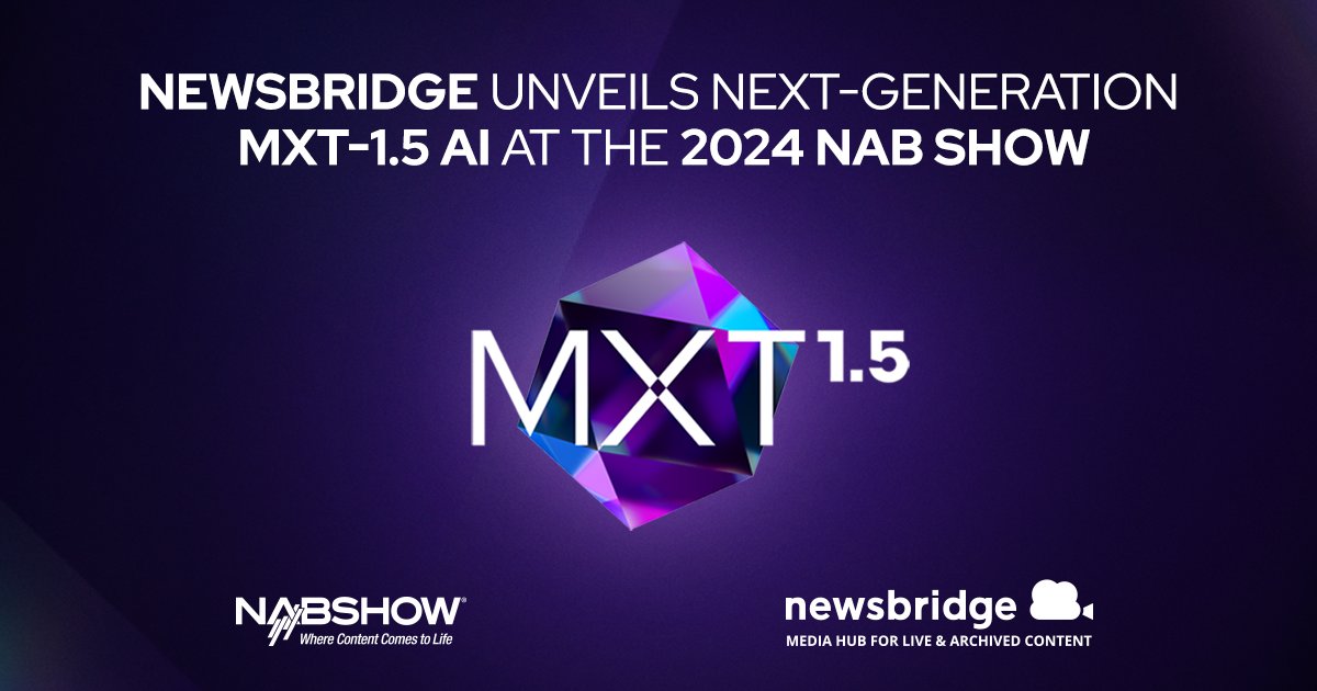Countdown to <a href="/NABshow/">NAB Show</a> where we'll be upping the innovation with new AI features for the automatic indexing and summarizing of video content 💎

Find out more : tinyurl.com/2mxec6r7

#nabshow #nabshow2024 #newsbridge #genai #ai #indexing #contentdiscovery #mediatech #broadcast