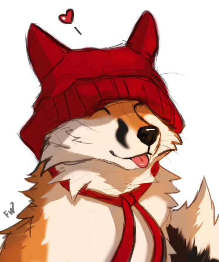 FlashWhite_'s tweet photo. Foxy in a hat https://t.co/MlRBhm6ykU