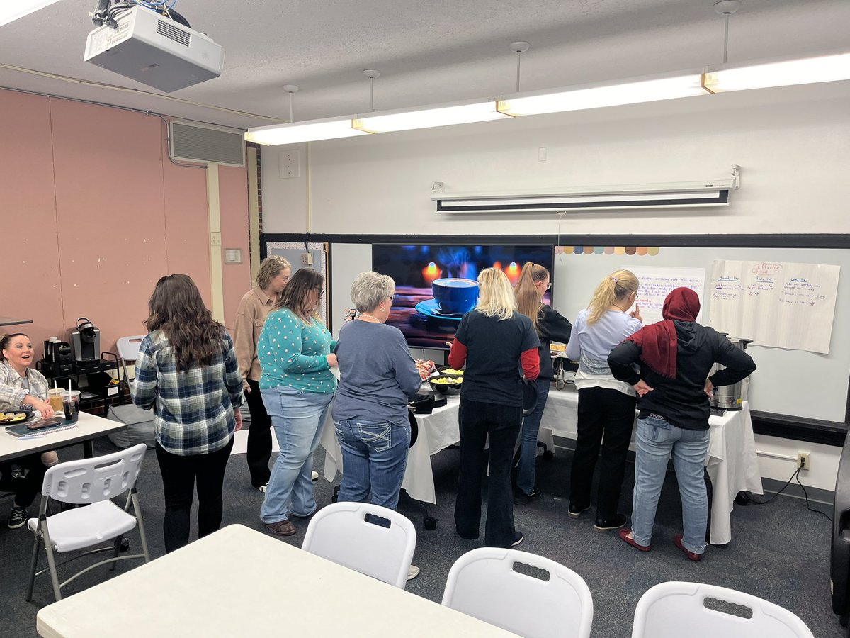 Today we celebrated the team that makes everything run! Our <a href="/Crestview_NKC/">Crestview Elementary</a> clerks, paras, and Kort! They show up day in and day out, building connections with students and doing whatever it takes. We appreciate each and every one of you! <a href="/NKCSchools/">NKC Schools</a> <a href="/MrsFitz107/">Cara Fitzgerald</a>