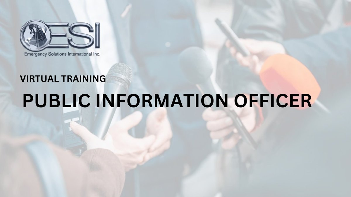 Calling all aspiring Public Information Officers! 

Date: April 23, 2024
Time: 0900h - 1700h AST
Registration Link: ow.ly/tIrw50QILaJ 

#PublicInformationOfficer #SocialMediaTraining #CommunicationSkills #CrisisCommunication #PR #ProfessionalDevelopment