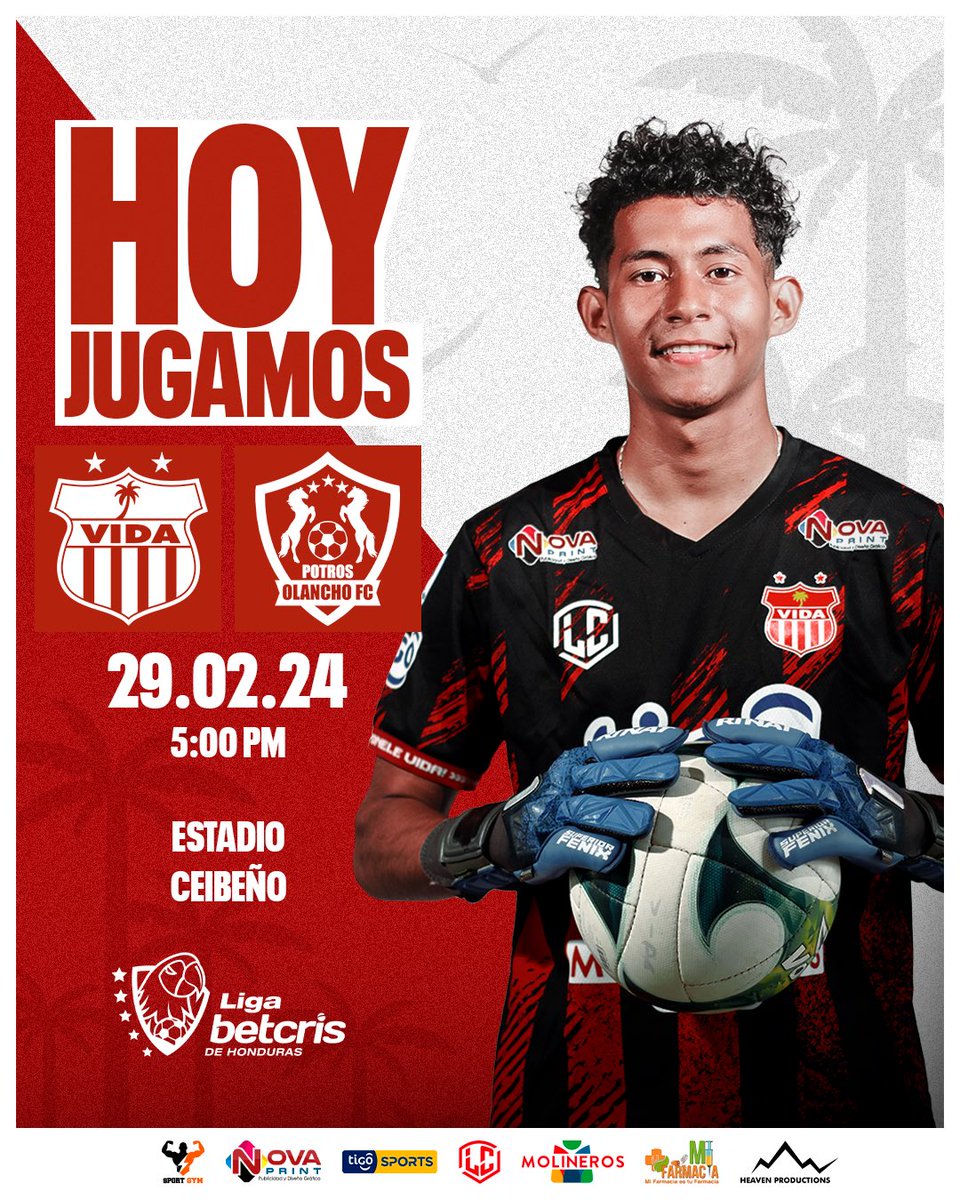 cdsvidaoficial's tweet photo. 🔥¡HOY JUGAMOS!
🆚 @OlanchoFc_ 
📢 Jue. 29 de Feb
⌚ 5:00 PM
🏟️ Estadio Ceibeño
🏆 @lnphonduras 
📺 @TigoSportsHN 
🎟️ #VIDASHOP https://t.co/FxteMOHxj4