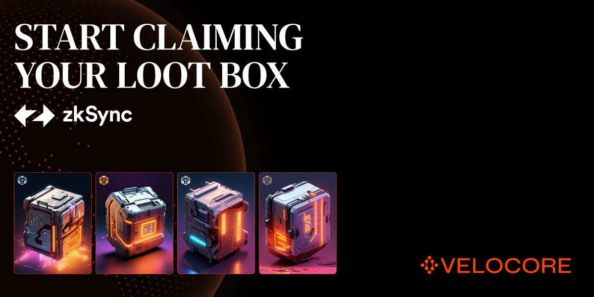🔥Finally, the Loot Box is here!🔥 zksync.velocore.xyz/passport/lootb… 🎁Claim your Free Daily loot box with Velocore paymaster. All the token rewards and Module NFTs awaits you! - Upgrade your box with weekly scores. The higher the tier, the greater the reward becomes. - The snapshot