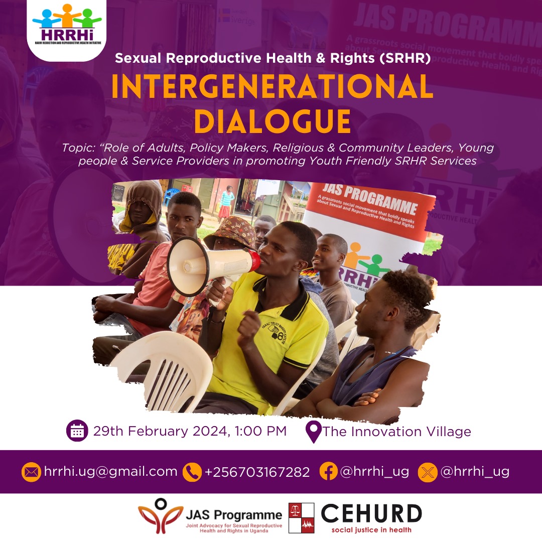 cehurduganda's tweet photo. #JASProgramme sub-national partner @hrrhi_ug, is hosting a dialogue on Sexual Reproductive Health and Rights themed; the role of adults, policymakers, religious and community leaders, young people, and service providers in promoting youth-friendly SRHR services.
Under the Joint Advocacy for Sexual and Reproductive Health and Rights in Uganda, @hrrhi_ug is one of the partners engaged in community advocacy in the Mbarara district, and the western region.
WATCH LIVE: https://t.co/qMoaV5XF0R