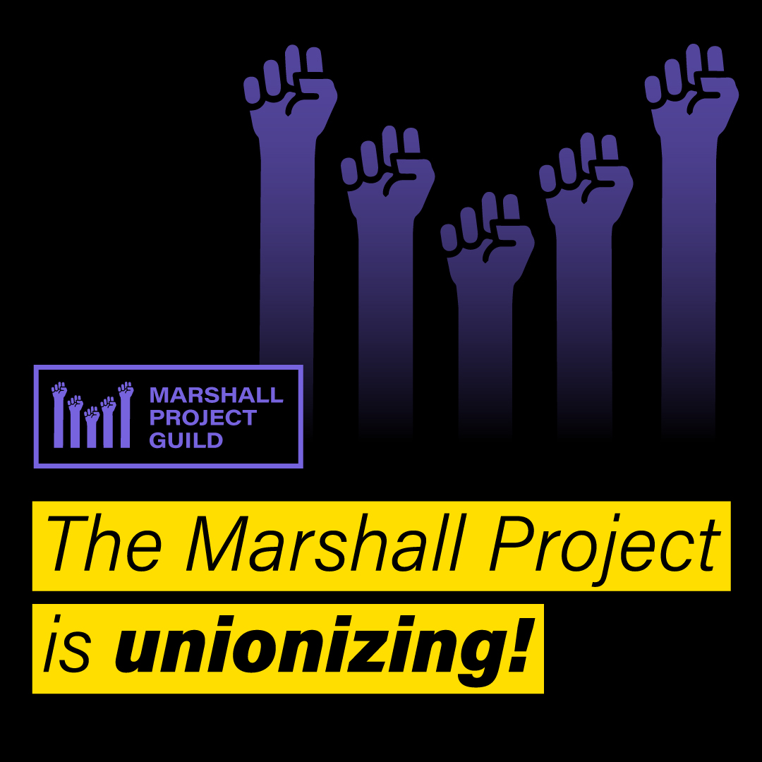 🚨Exciting news from @MarshallProj Our nonprofit newsroom is unionizing! We have united to form Marshall Project Guild, part of nyguild.org Together, we're committed to preserving the best of our newsroom and securing a future for our staff, work, and readership.