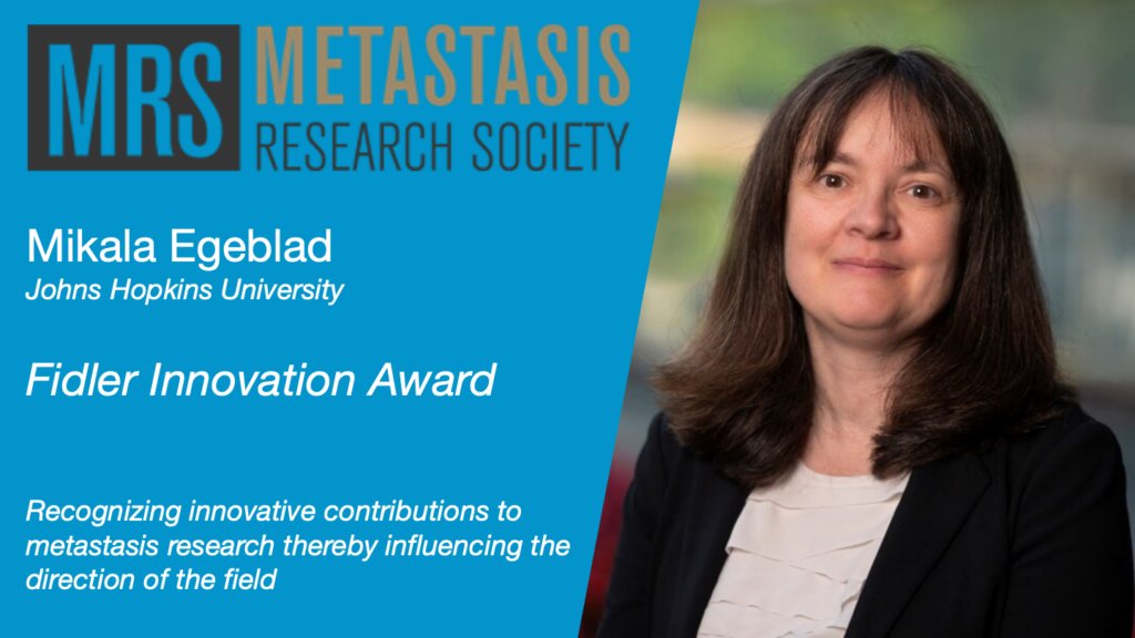 Dr. Egeblad is the recipient of the 2024 Metastasis Research Society (MRS) Fidler Innovation Award! This prestigious award recognizes her innovative contributions to metastasis research and influence on the direction of the field. 2/5
