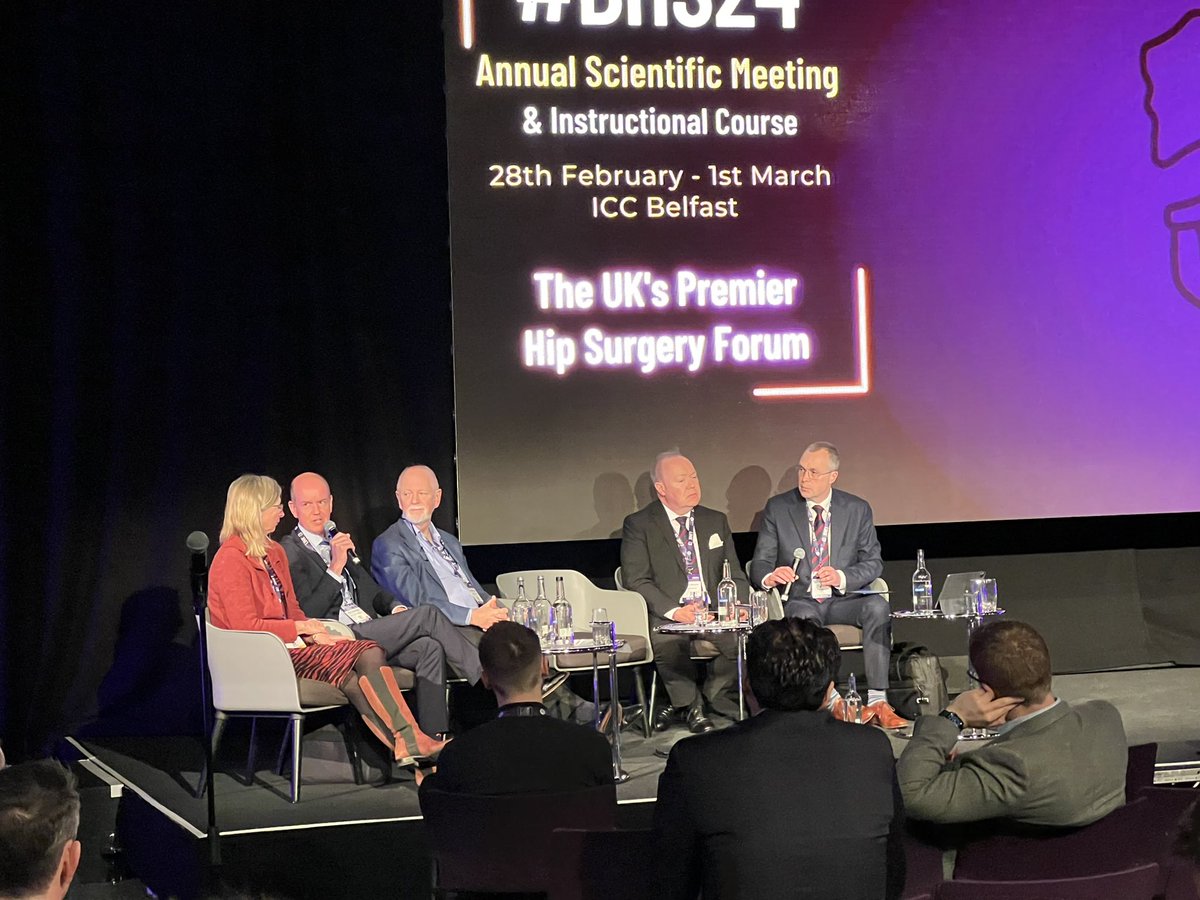 Thought Provoking Topin in Focus on getting more productivity in the NHS to help address the huge waiting lists for #hipreplacement throughout the U.K. a particular problem here in Northern Ireland. Chaired by John Skinner <a href="/Exetersurgeon/">Jonathan Howell</a> - Mary StokerDavid Beverland <a href="/timpetheram/">Tim</a>