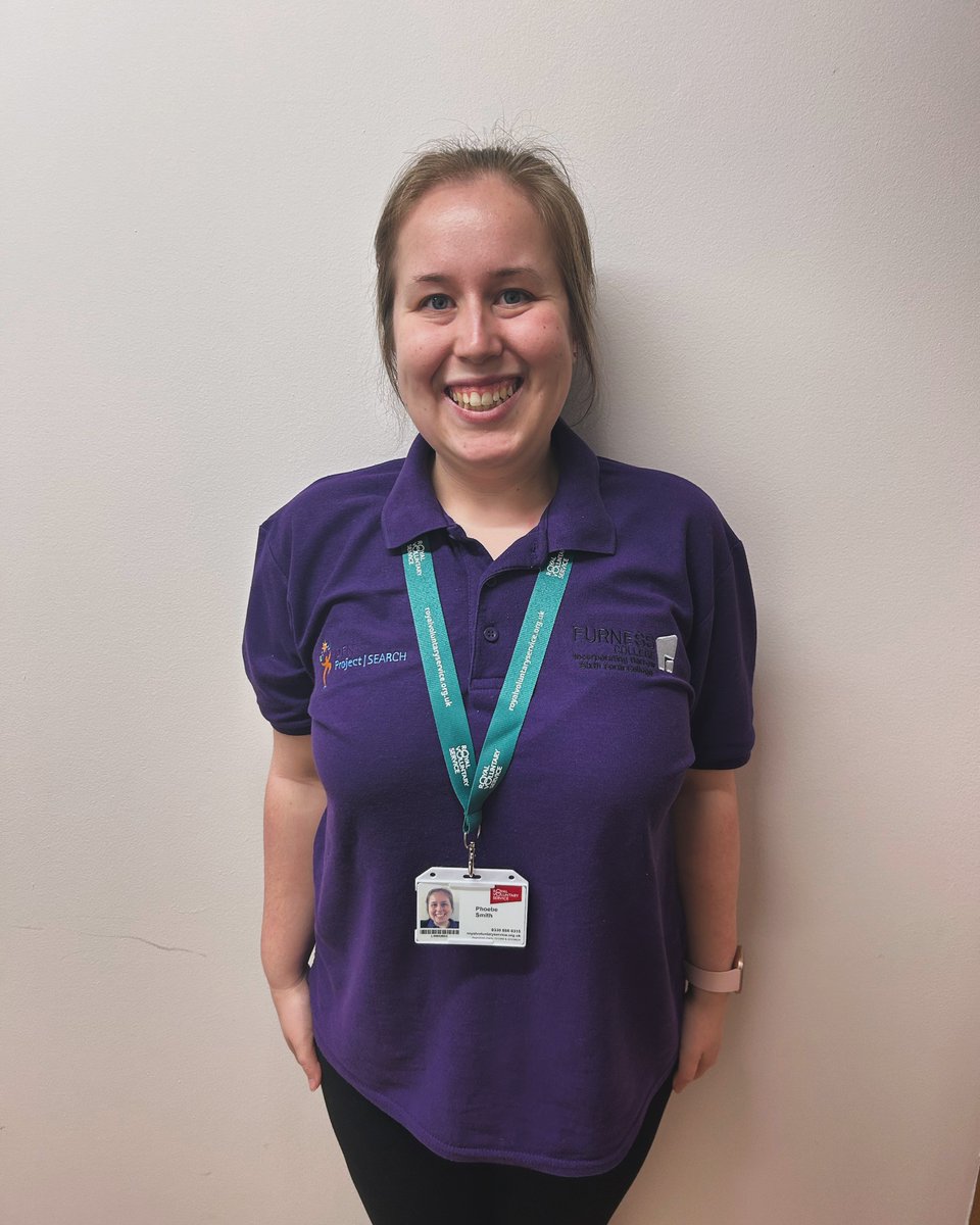 Phoebe has now started her new placement within the royal voluntary service! Doesn’t she look fab in her new lanyard 🤩 Phoebe is ready to serve you all with a smile 🌸 #Supportedinternship
