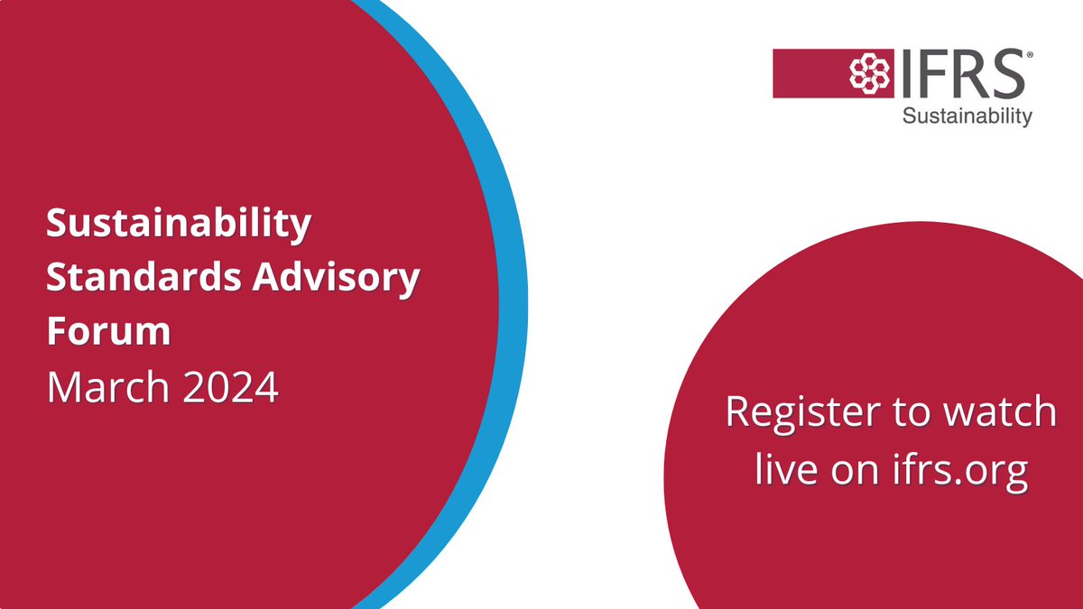 March 2024 Sustainability Standards Advisory Forum agenda and meeting papers now available: ifrs.org/news-and-event…

#IFRS #IFRSsustainability #ISSB