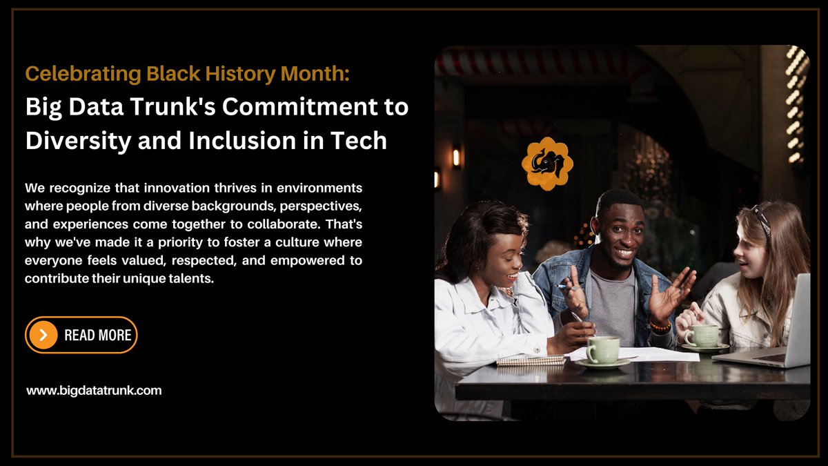 BigDataTrunk's tweet image. We recognize that innovation thrives in environments where people from diverse backgrounds, perspectives, and experiences come together to collaborate.
lnkd.in/g7HyDqXr
#bigdatatrunk #blogs #articles #ArtificialIntelligence
#BlackHistory