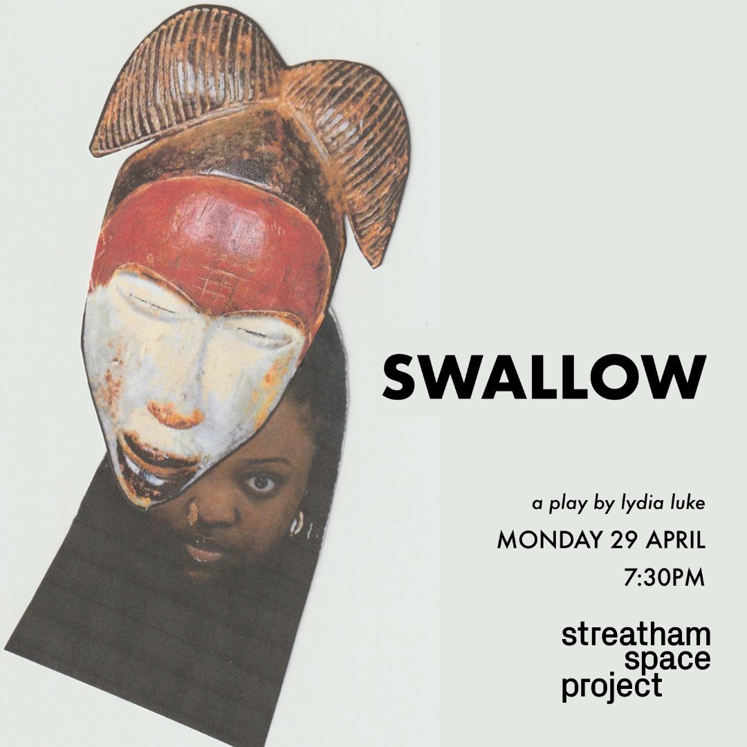 *swallow* / Natalie and Aren are “dating”. whatever that means. an intimate look at the tragedy of falling in love with potential / MONDAY 29 APRIL / 7:30PM / @streathamspace / £10 TIX HERE: bit.ly/4bWAZ1R / please come 😘✌🏾