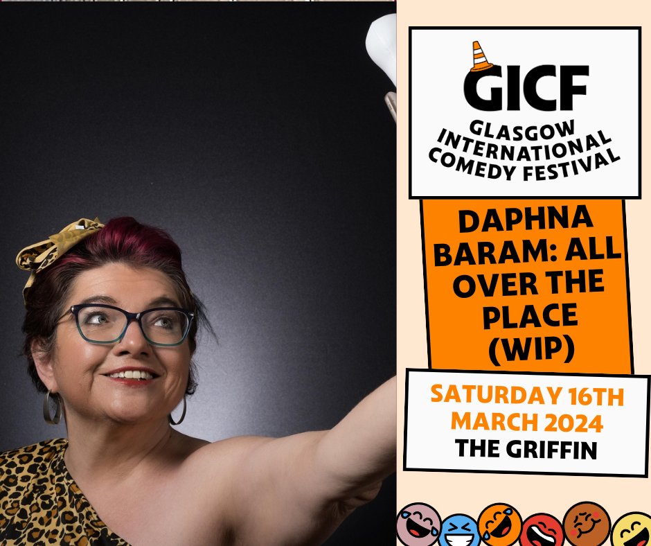 Our ✨GICF 2024 ✨ Featured Show of the Day 🤩 Daphna Baram: All Over The Place (WIP) 🗓️ Saturday 16th March 📍 The Griffin 🎟️ glasgowcomedyfestival.com/performances/d… (@MissDcomedy)