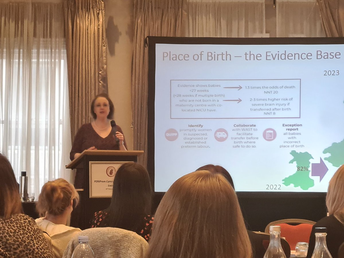 @r_hian one of the @PERIPremCymru Leads, and NNA Cymru committee member, speaking about the data around babies in Wales being born in the right place & summarising the overwhelmingly positive impact of @PERIPremCymru so far #perinataloptimisation