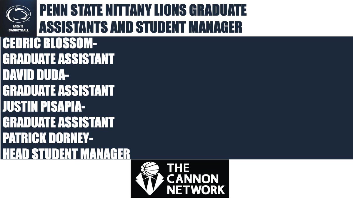 Cannon_Network's tweet image. Here are @PennStateMBB @GoPSUsports @penn_state #graduateassistants and #studentmanager thecannonnetwork.com #basketball #TheCannonNetwork