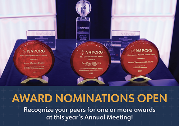 Recognize the work of your primary care research peers by nominating them for NAPCRG awards! We’ll honor the recipients at the 52nd Annual Meeting in Québec. Submit your nominations by April 15, 2024. #napcrg #annualmeeting napcrg.org/awards/napcrg-…