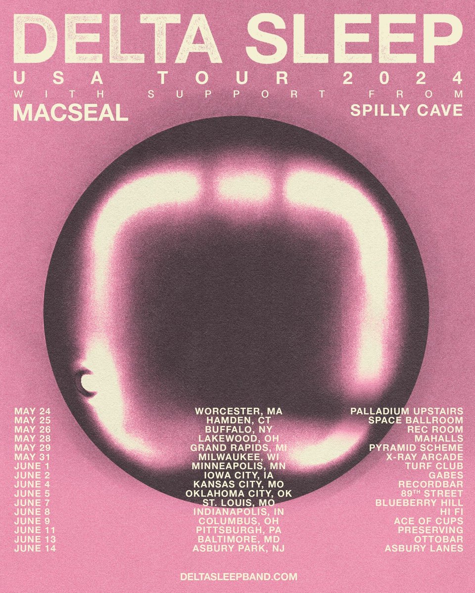 🇺🇸 Murica 👋 Cya in May for our first headline tour in 2 years 🫠 Check out @macsealband & @spillycave both super cool bands who are along for the ride Tickets on sale now tix.to/DeltaSleepTix ☝️That's the link there...for the tickets. Just up there. Yep. You got it