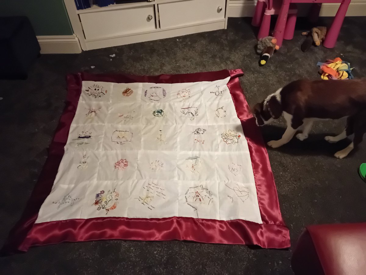 Here they are finished (with dog)