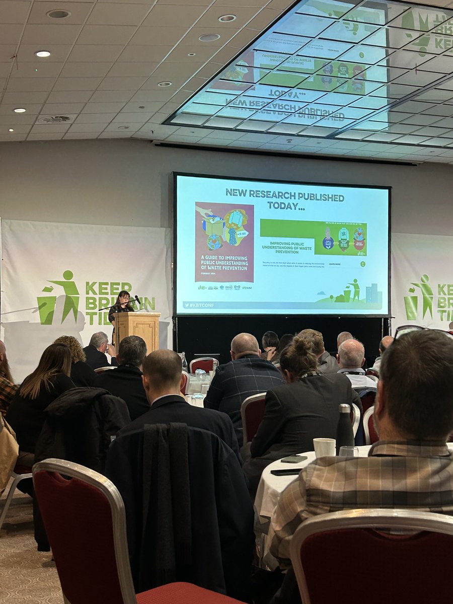 Listening to Dr Anna Scott - ‘waste prevention is more important than recycling’. ⁦<a href="/KeepBritainTidy/">Keep Britain Tidy</a>⁩ Network Conference #KBTConference