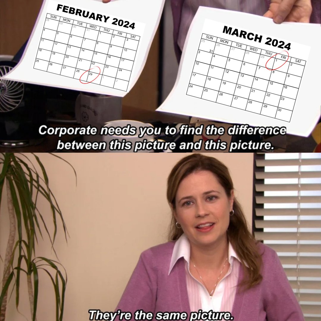 Wishing they put an extra day between Saturday and Sunday.

#LeapDay #SameVibes