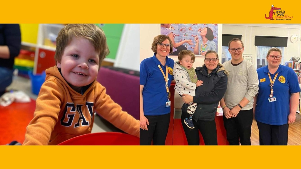 Zebulan (2) was born with the rare genetic condition Cat Eye Syndrome. Caring for a child with a complex medical condition brings unique challenges, and the family now receive specialist care from their Roald Dahl Nurse. bit.ly/3uT62Lo #RareDiseaseDay #RoaldDahlNurses