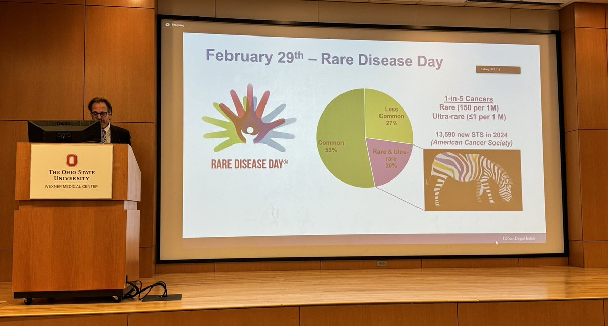 timpawlik's tweet image. Today is #RareDiseaseDay2024 &amp;amp; @OhioStateSurg had THE perfect GR speaker @JasonSicklick. An absolutely amazing talk on paradigm shifting work targeting and treating each and every #cancer tumor as a rare “N of 1” with a truly personalized molecular #precision approach. 🧬🔬