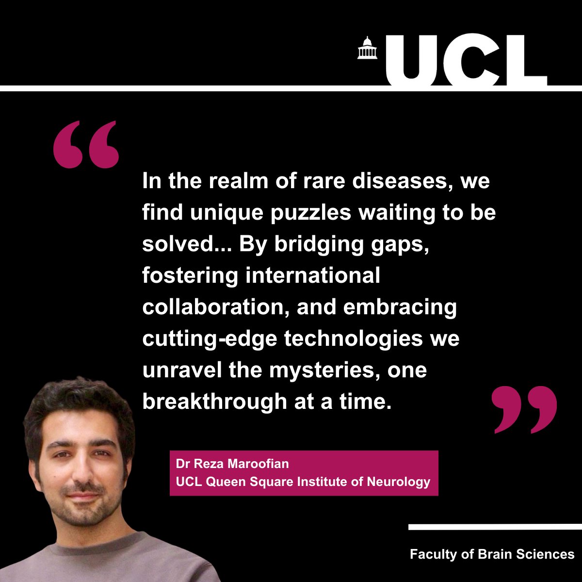 Dr @RMaroofian is a geneticist who researches challenging paediatric neurological disorders within the @IonSynapse lab at @UCLIoN. He explains why rare disease research is 'an unexplored landscape full of untapped potential'➡️ bit.ly/4bViRp6 #RareDiseaseDay