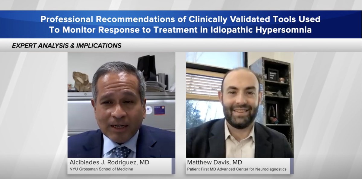 Drs. Alcibiades J. Rodriguez & Matthew Davis spend 5 #CME minutes on validated tools for evaluating idiopathic hypersomnia: mededonthego.com/Video/program/… #sleep #HypersomniaNews