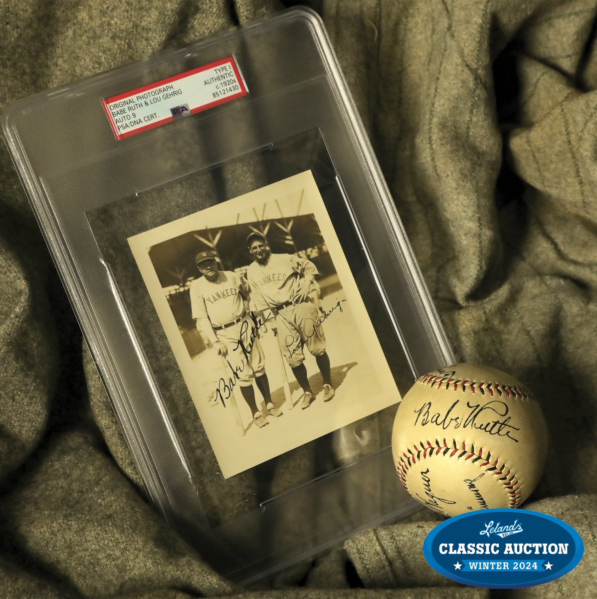 The Bambino's Legacy Lives On! Indulge in the sweet nostalgia of baseball's greatest legend, Babe Ruth. The Classic features an array of important Bambino memorabilia for you to view, bid on, and add to your collection. Closes Mar 16th at 10 PM ET.  lelands.com