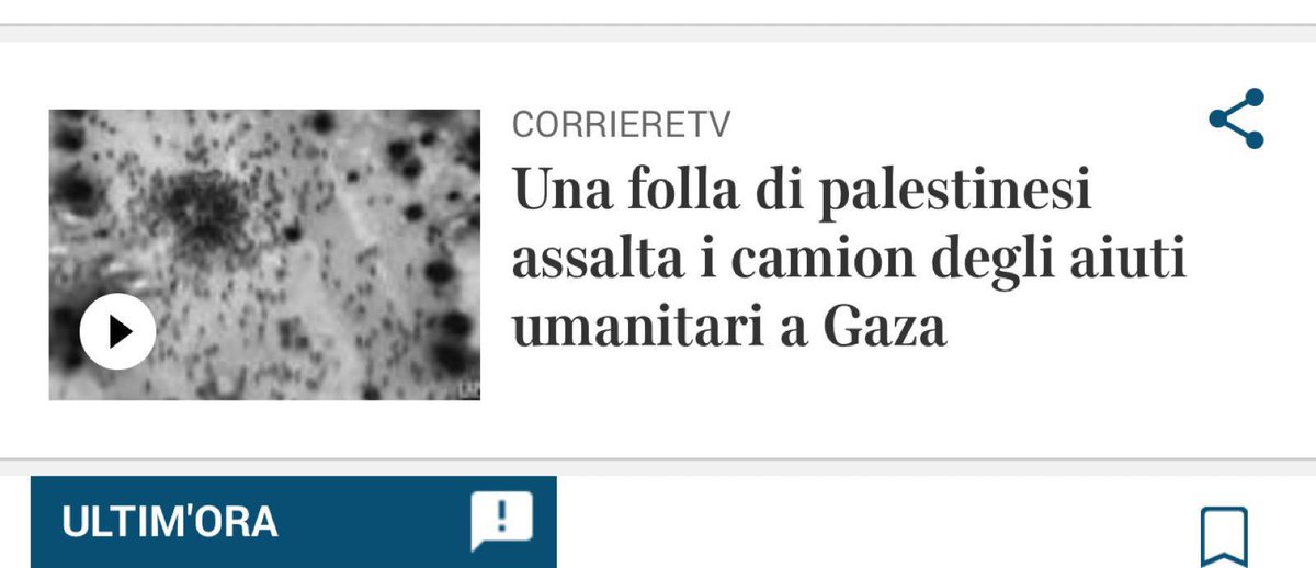 ilpolitico_web's tweet image. La libertà di informazione in Italia spiegata con una foto.

L&apos;esercito israeliano spara alla testa sui civili affammati in cerca di cibo e uccide 112 persone

Poi si giustifica: &quot;Stavano saccheggiano gli aiuti&quot;

Il Corriere della Sera la racconta cosí 👇