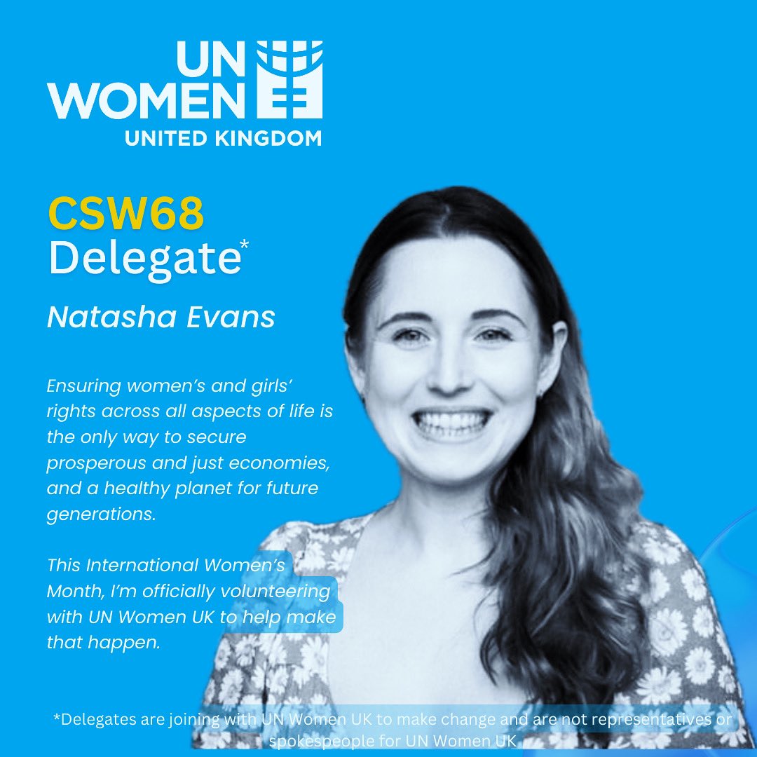 Beyond proud to have been chosen as one of this years CSW68 Delegates 🩵 Thank you to @UNWomenUK for such a wonderful opportunity