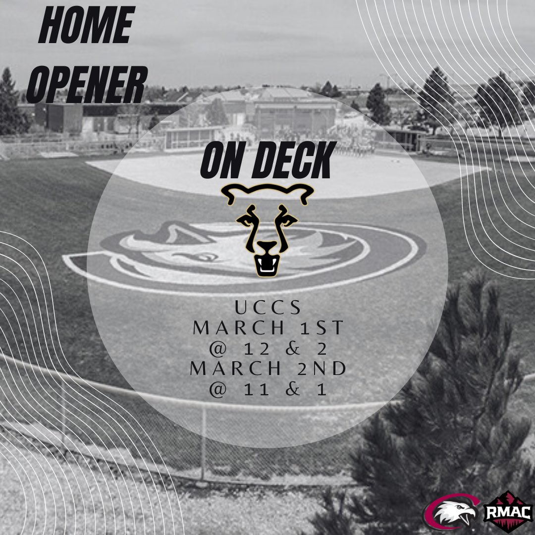 Next up: 𝘏𝘖𝘔𝘌 𝘖𝘗𝘌𝘕𝘌𝘙 this weekend with new dates of March 1st and 2nd vs UCCS

#skoeags🦅 #eaglesup #cscsoftball